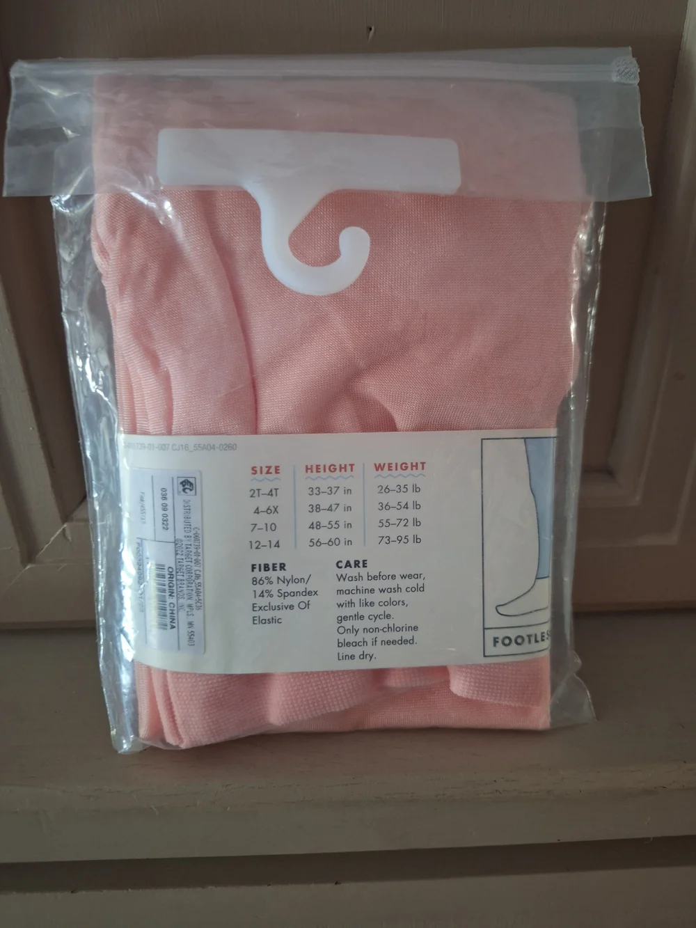 Cat & Jack Pink Dance Footless Tights Size Girls Size 7-10
